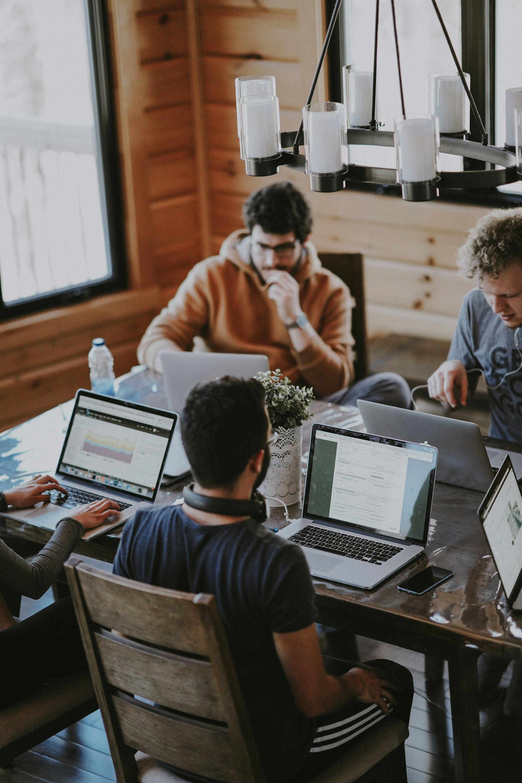 People discussing a business opportunity in a real environment